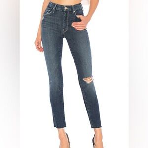 NWOT MOTHer High Waisted Looker Ankle‎ Fray in Close To The Edge size 27